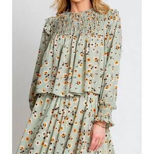 NEW MONTE charlotte top in chamomile print